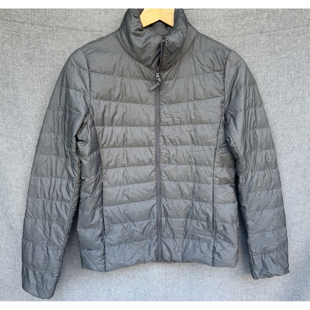 Uniqlo Jacket Womens XS Gray Ultra Light Down Puffer Packable Zip Ladies